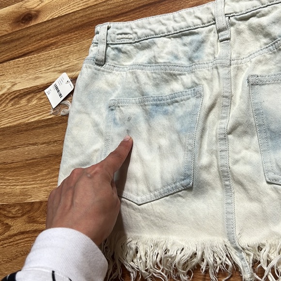 Free People Tie Front Jean denim Skirt size 26 - Picture 11 of 16